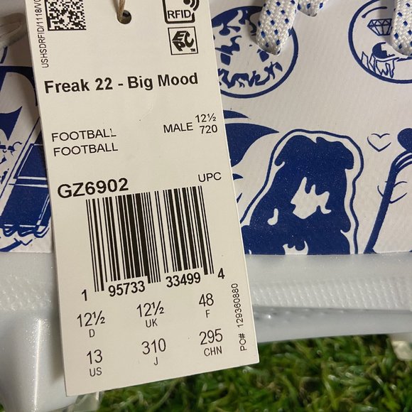 Adidas Freak 22 Big Mood DSG SM Football Cleats Blue White GZ6902 Men’s Size 13 main image 6